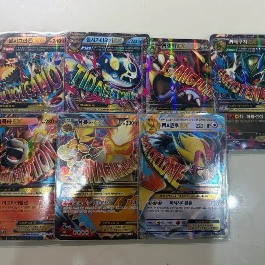[BUNJANG] Primal Groudon, Primal Kyogre, Mega Rayquaza, Mega Pidgeot, Mega Kangaskhan, Mega Tyranitar EX Cards Bundle Set / 원시그란돈 원시가이오가 m레쿠쟈 m폭타 m피죤투 m캥카 판매합니다