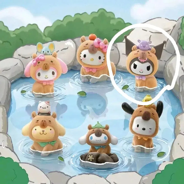 [BUNJANG] Sanrio Kuromi Capybara Figure (Sealed) / [미개봉] 산리오 랜덤 피규어 > 쿠로미 카피바라 피규어