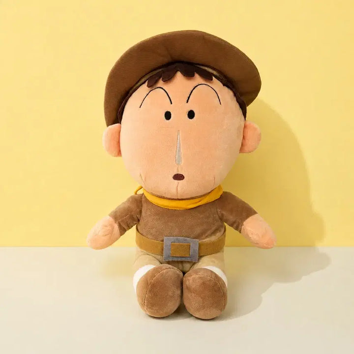 [BUNJANG] Crayon Shin-chan Meguo Cowboy Plush Doll (30cm) / 맹구 카우보이 중형인형 봉제인형 30cm 짱구 크레용신짱