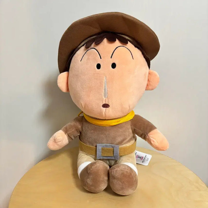 [BUNJANG] Crayon Shin-chan Meguo Cowboy Plush Doll (30cm) / 맹구 카우보이 중형인형 봉제인형 30cm 짱구 크레용신짱