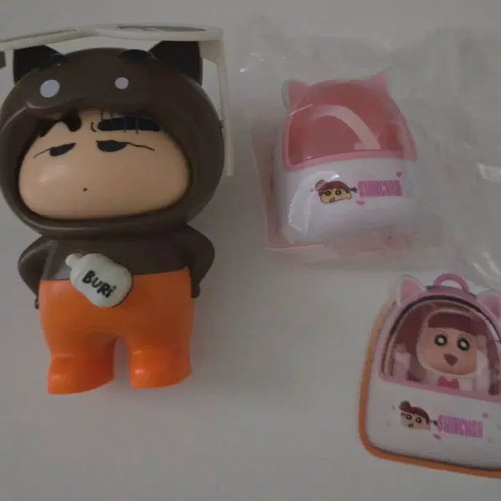 [BUNJANG] Crayon Shin-chan Buriburi Monster Face Change &amp; Yuri Cat Bag Figure Bundle Set (Sealed) / 짱구 부리부리몬 페이스체인지 유리 고양이가방 피규어 일괄