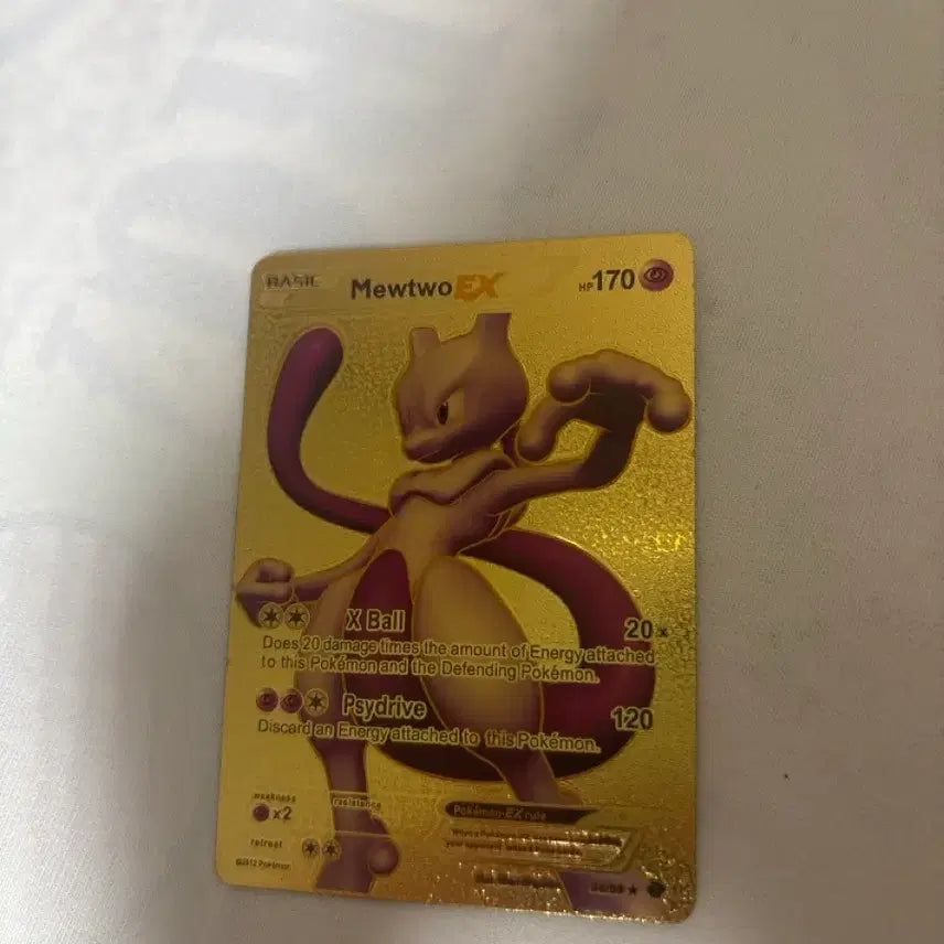 [BUNJANG] Mewtwo EX Gold Pokemon Card / 포켓몬카드 뮤츠 EX 금색