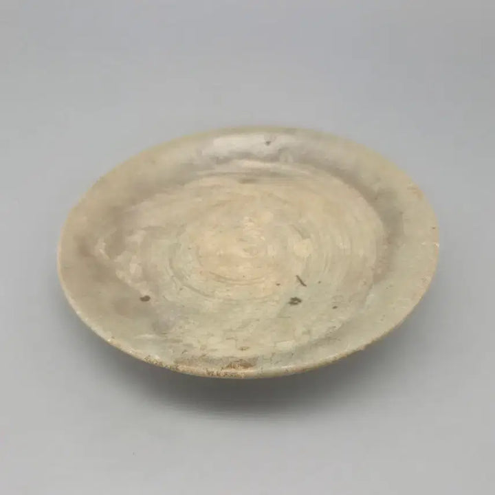 [BUNJANG] Joseon Dynasty Early Ungcheon Buncheong Ware Guiyal Moon Plate / 골동품 진품 조선초기 웅천 분청사기 귀얄문 접시