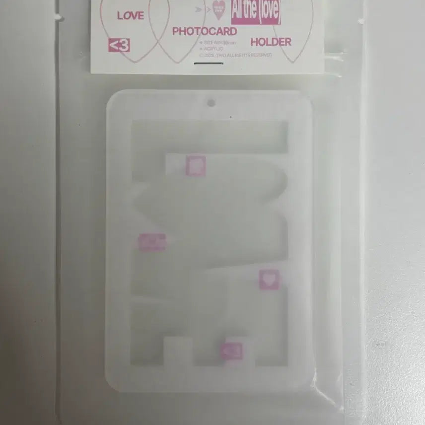 [BUNJANG] TwoTwo Love Photocard Holder White/Pink (Sealed) / two님 LOVE 러브 포카홀더 미개봉 화이트핑크