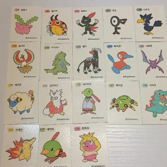 [BUNJANG] Pokemon Bread Stickers Gen 1-3 / 포켓몬 띠부씰 1세대 2세대 3자리 팔아요.