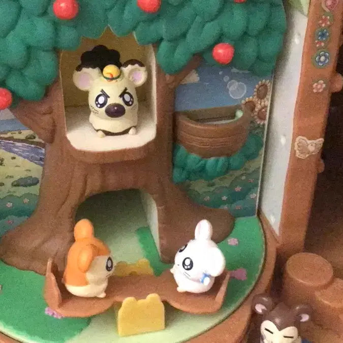 [BUNJANG] Rare 2011 Hamtaro Change House Doll Figure Set / 초레어! 일본 고전 2011 햄토리 체인지 하우스 집 인형 피규어 세트
