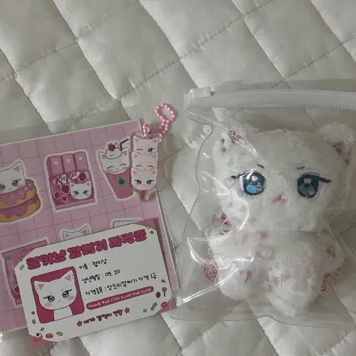 [BUNJANG] THE BOYZ Ricky Lucky Cat Plush Set / 가격내림,급처 제발 구매해주세요ㅠㅠ)앤더블 리키 인형 럽키냥 양도