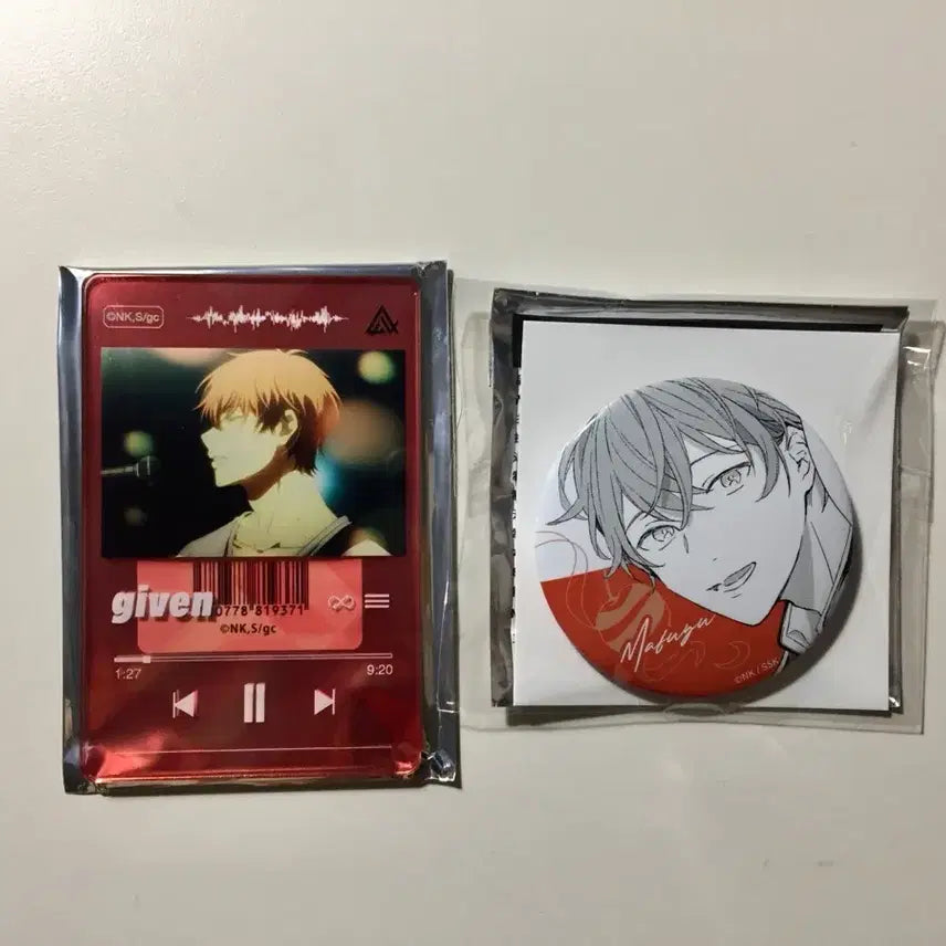 [BUNJANG] Given Mafuyu Acrylic Card &amp; Can Badge Bundle Set / [판매] 기븐 마후유 아크릴 카드 캔뱃지 일괄