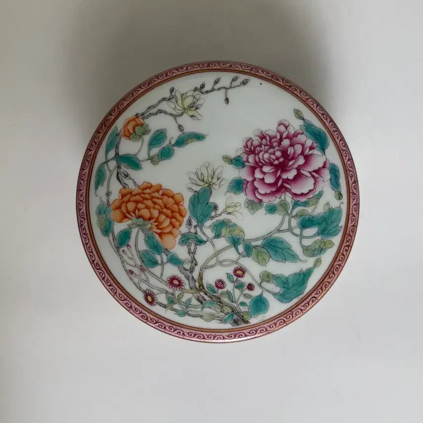 [BUNJANG] Enamel Cloisonné Ware "Flower and Bird" Motif Box / 분채법랑 화조문 합