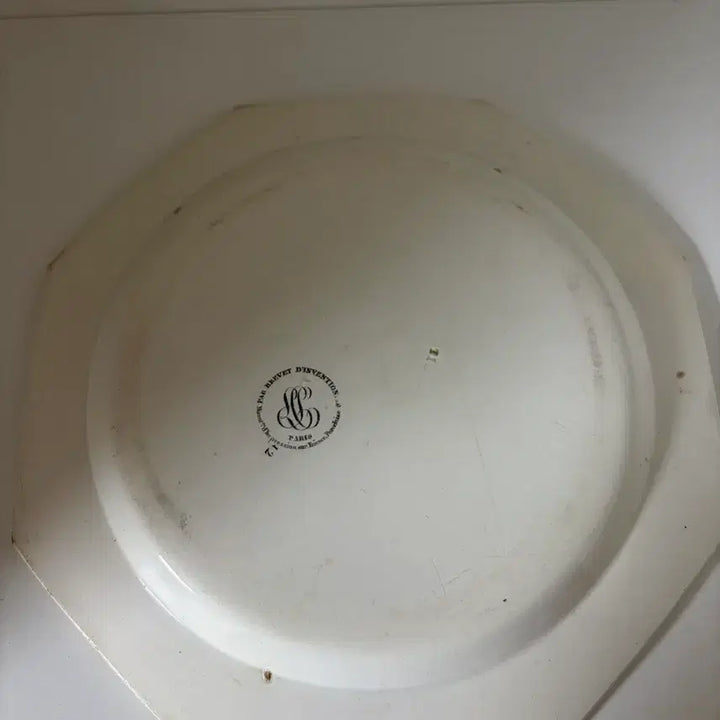 [BUNJANG] French Vintage LC Paris Octagonal Palace Scenery Dinner Plate Decorative Plate / 프랑스 빈티지 LC Paris 팔각 궁전 풍경 디너 플레이트 장식접시