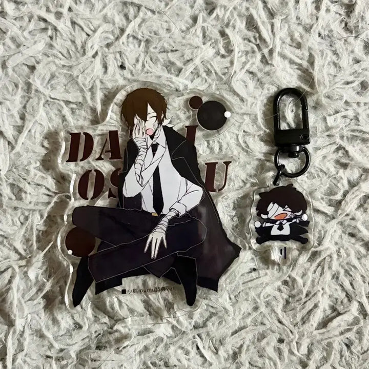 [BUNJANG] Bungo Stray Dogs Dazai Acrylic Stand &amp; Keyring Bundle Set / 문스독 다자이 아크릴 스탠드 아크릴 키링 일괄