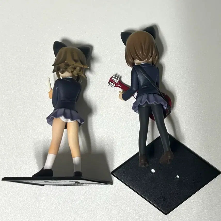 [BUNJANG] K-On! Yontengo Mini Figure Yui &amp; Ritsu School Uniform Cat Ears / 케이온 욘텐고 미니 피규어 유이 리츠 교복 미소녀 k-on 네코미미 고양