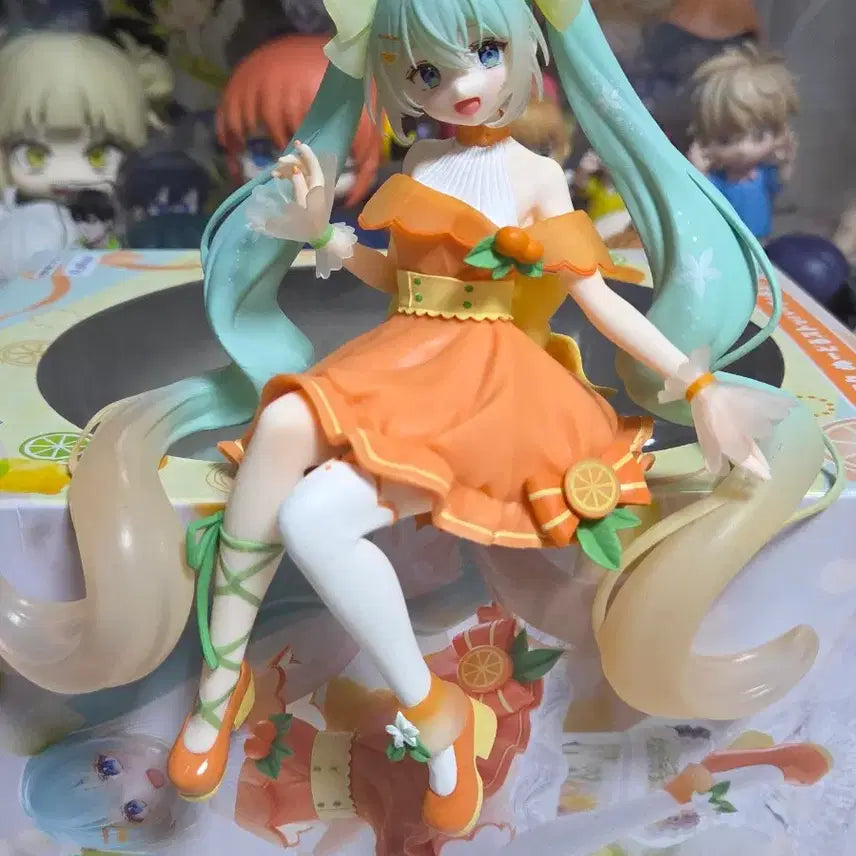 [BUNJANG] FURYU Hatsune Miku Citrus Noodle Stopper Figure (Unsealed) / 후류 하츠네 미쿠 시트러스 누들스토퍼 피규어