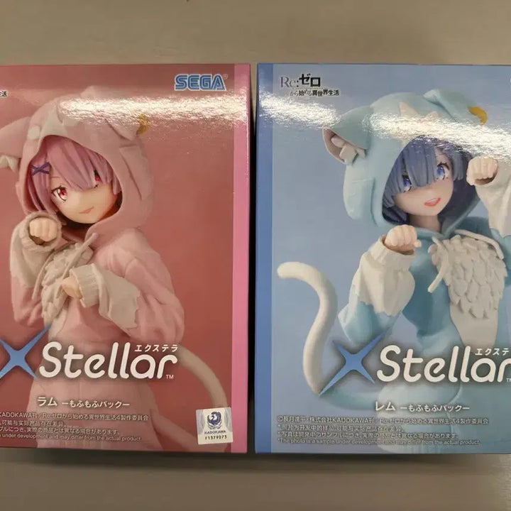 [BUNJANG] Sega Re:Zero Moofu Moofu Rem &amp; Ram Cat Figure Set / 세가 리제로 고양이 렘 람 피규어 세트