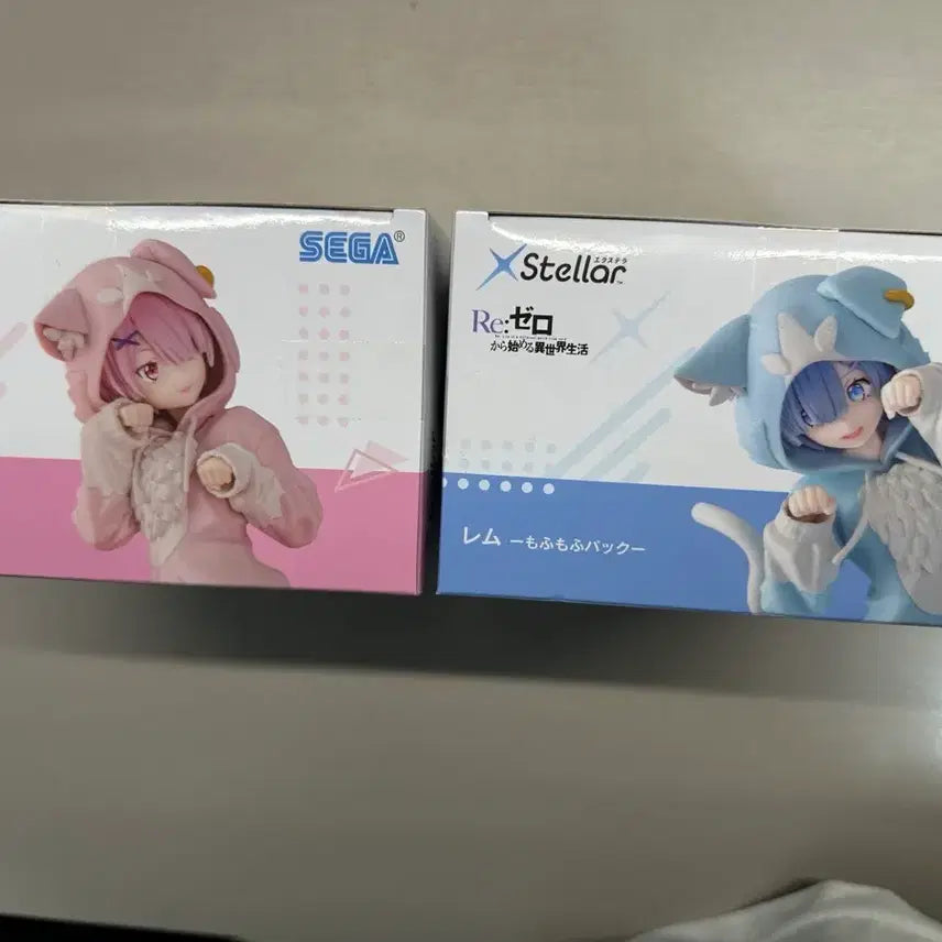 [BUNJANG] Sega Re:Zero Moofu Moofu Rem &amp; Ram Cat Figure Set / 세가 리제로 모후모후 고양이 렘 람 피규어 세트