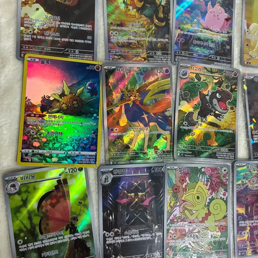 [BUNJANG] Pokemon AR Card Bundle (Dedenne, Clefairy, Fennekin, Solgaleo, Zacian, etc.) / 포켓몬 카드 ar 일괄 (데덴네, 삐삐, 푸호꼬, 솔가레오, 자시안 등)