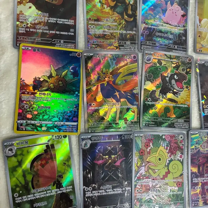 [BUNJANG] Pokemon AR Card Bundle (Dedenne, Clefairy, Fennekin, Solgaleo, Zacian, etc.) / 포켓몬 카드 ar 일괄 (데덴네, 삐삐, 푸호꼬, 솔가레오, 자시안 등)