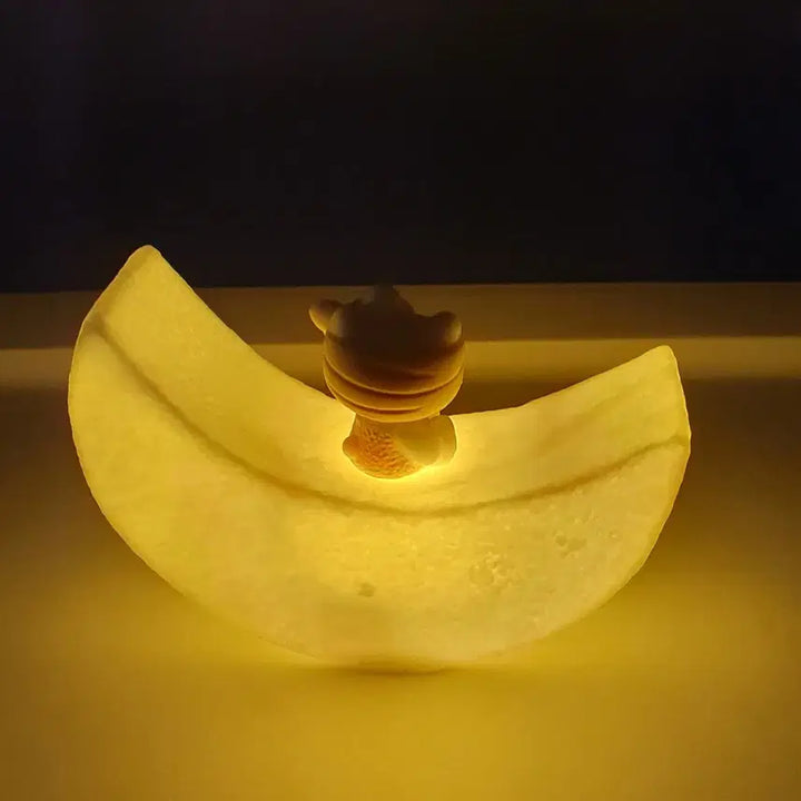 [BUNJANG] Hello Kitty Crescent Moon Mini Mood Lamp / 헬로키티 초승달 미니 무드등 새상품