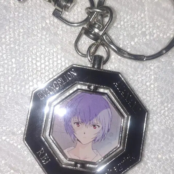 [BUNJANG] Mahagrid x Evangelion Ayanami Rei Spin Metal Keychain / 레이 키링
