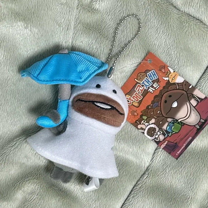 [BUNJANG] Namco Cultivation Kit Umbrella Costume Doll Keychain / 택0,새상품) 나메코재배 키트 우산 코스튬 인형 키링