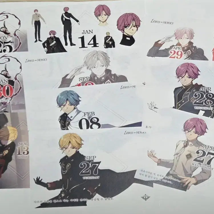 [BUNJANG] Lord of Heroes Johan Joshua Chrome Paper Goods Bundle Set / 로드오브히어로즈 로오히 요한 조슈아 크롬 남캐 지류굿즈 일괄 판매합니다