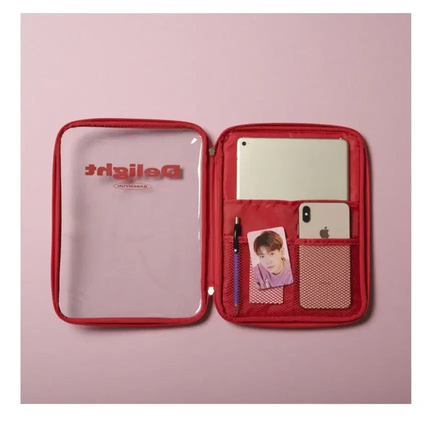 [BUNJANG] BAEKHYUN Solo MD iPad Tablet Pouch / (미사용) EXO 백현 솔로MD 아이패드 타블릿 파우치 + 포토카드