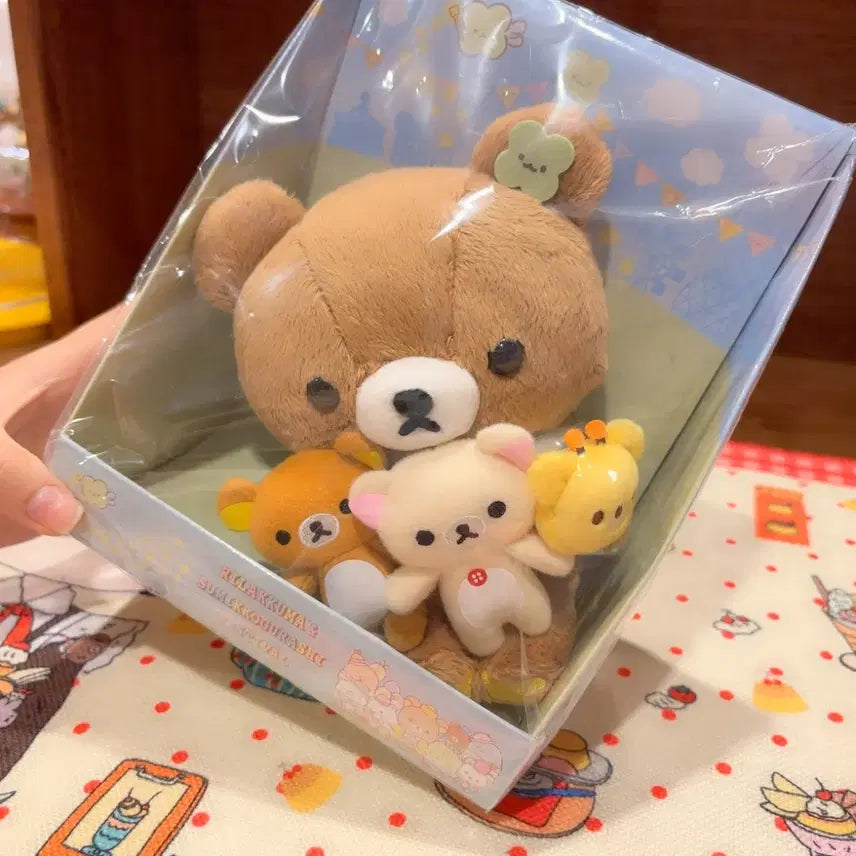 [BUNJANG] San-X Rilakkuma, Korilakkuma, Kiiroitori, Kogumachan Plush Set / 고전 산엑스 코구마 리락쿠마 코리락쿠마 키이로이토리 인형
