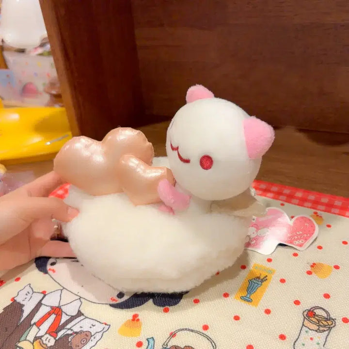 [BUNJANG] San-X Momo Panda Peach Angel Plush Toy / 고전 산엑스 모모판다 복숭아 팬더 하트 천사 인형