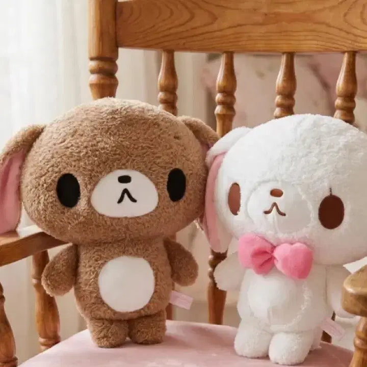 [BUNJANG] Sanrio Sugarbunnies Shirousa Kurousa Plush Set / 산리오  슈가바니즈 시로우사 쿠로우사 새상품 일괄 2게