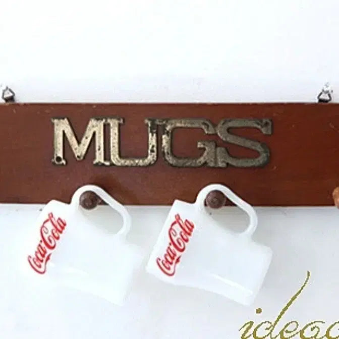 [BUNJANG] Vintage Wooden Mug Hook Rack / 빈티지 머그컵 4개를 걸수 있는 우드 MUGS 훅