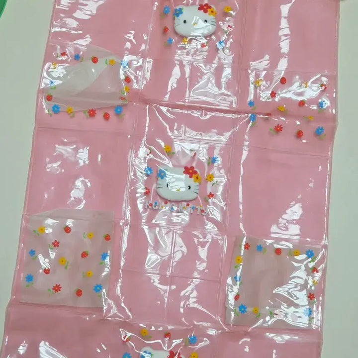 [BUNJANG] Sanrio Classic Kitty Flower Kitty PVC Wall Pocket Organizer / 고전키티 꽃키티 인형 pvc 월포켓 벽수납