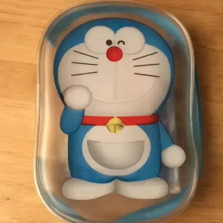 [BUNJANG] Rare Japanese Classic Doraemon Translucent Pouch &amp; Pencil Case Figure Set / 레어! 일본 고전 도라에몽 뽀용뽀용 반투명 파우치 필통 피규어 세트