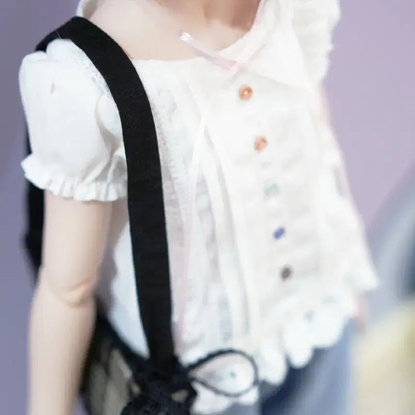 [BUNJANG] ODD.B Lace-Up Shirt and Star Bag Set for MSD/MDD Dolls / ODD.B 오드비 레이스업 셔츠 별 가방 세트(msd, mdd용) 판매