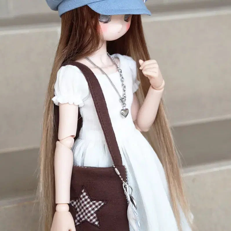 [BUNJANG] ODD.B Lace-Up Shirt and Star Bag Set for MSD/MDD Dolls / ODD.B 오드비 레이스업 셔츠 별 가방 세트(msd, mdd용) 판매
