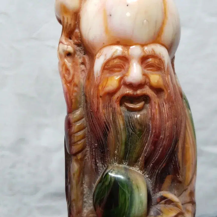 [BUNJANG] Chinese Amber Carving of Hua Tuo - Rare Collectible / 중국 공예 호박 화타 신선상 희귀품 소장용 추천