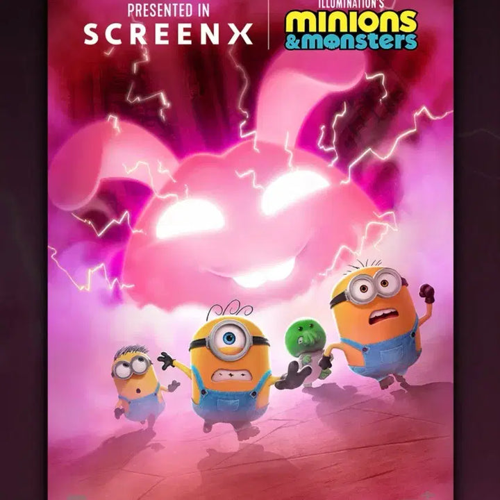 [BUNJANG] Minions &amp; Monsters ScreenX Poster and Original Phone Strap Bundle Set / [미니언즈&amp;몬스터즈] (2종) 스크린엑스 포스터, 오리지널 폰스트랩