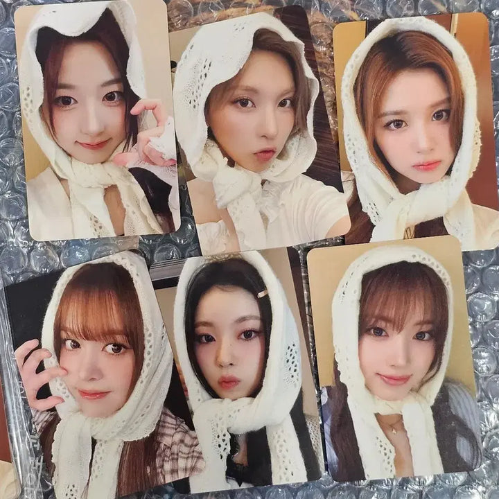 [BUNJANG] NMIXX Scarf Photocard Set 6 Types Forward NO MISSION / 엔믹스 스카프 포카 6종 포카 세트 포워드 노밧미
