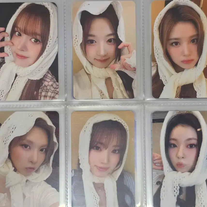 [BUNJANG] NMIXX Scarf Photocard Set 6 Types Forward NO MISSION / 엔믹스 스카프 포카 6종 포카 세트 포워드 노밧미
