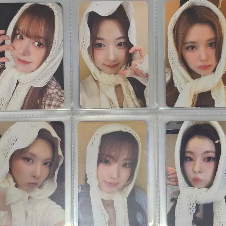 [BUNJANG] NMIXX Scarf Photocard Set 6 Types Forward NO MISSION / 엔믹스 스카프 포카 6종 포카 세트 포워드 노밧미