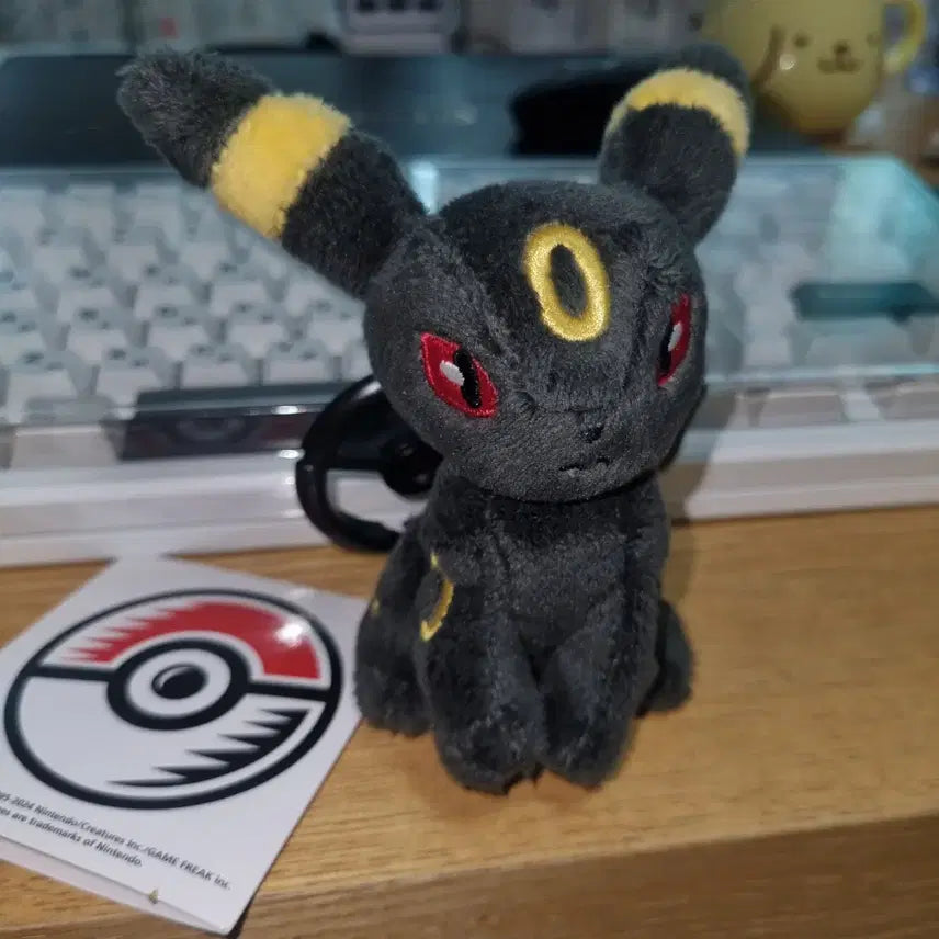 [BUNJANG] Pokemon Umbreon Carabiner Mascot Plush Keychain / 포켓몬 블래키 카라비너 마스코트 인형 키링