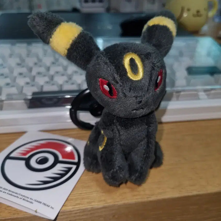 [BUNJANG] Pokemon Umbreon Carabiner Mascot Plush Keychain / 포켓몬 블래키 카라비너 마스코트 인형 키링