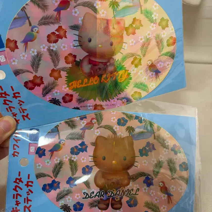 [BUNJANG] Sanrio Classic Kitty Tanning Kitty Deer Daniel Carrier Hologram Sticker Set / 고전키티 태닝키티 디어다니엘 캐리어 홀로그램 스티커