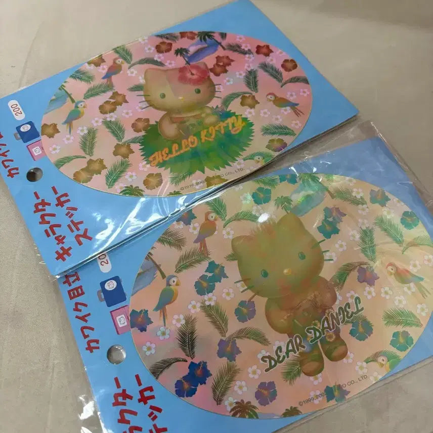 [BUNJANG] Sanrio Classic Kitty Tanning Kitty Deer Daniel Carrier Hologram Sticker Set / 고전키티 태닝키티 디어다니엘 캐리어 홀로그램 스티커