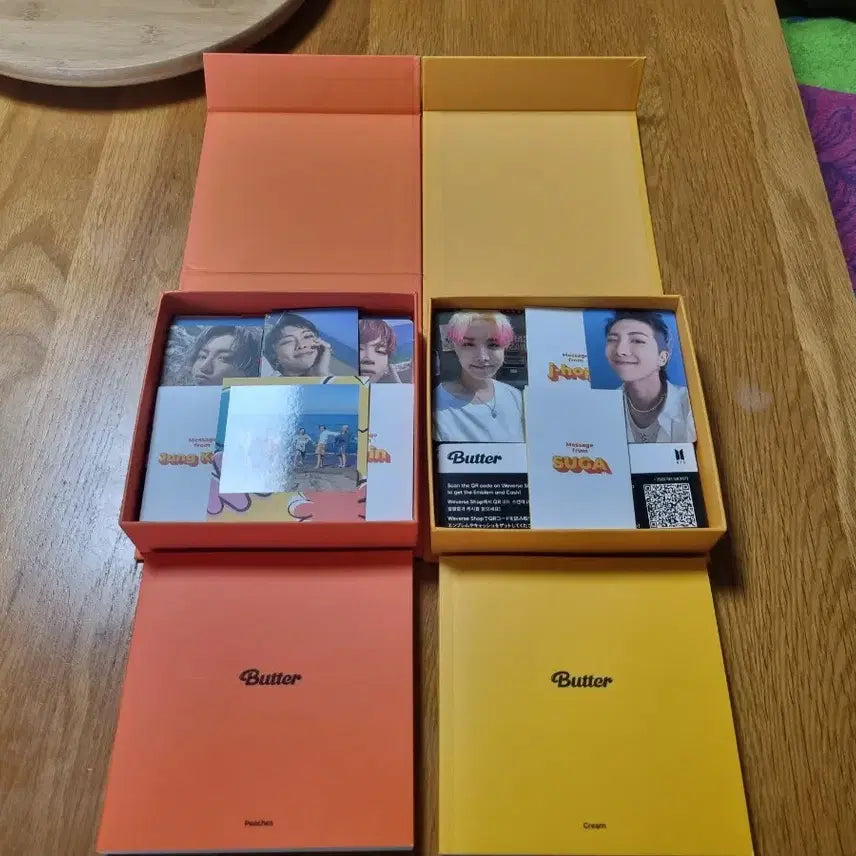 [BUNJANG] BTS Butter Album Cream + Peaches 2-Set / BTS Butter 앨범 Cream + Peaches 2종 세트 (구성품