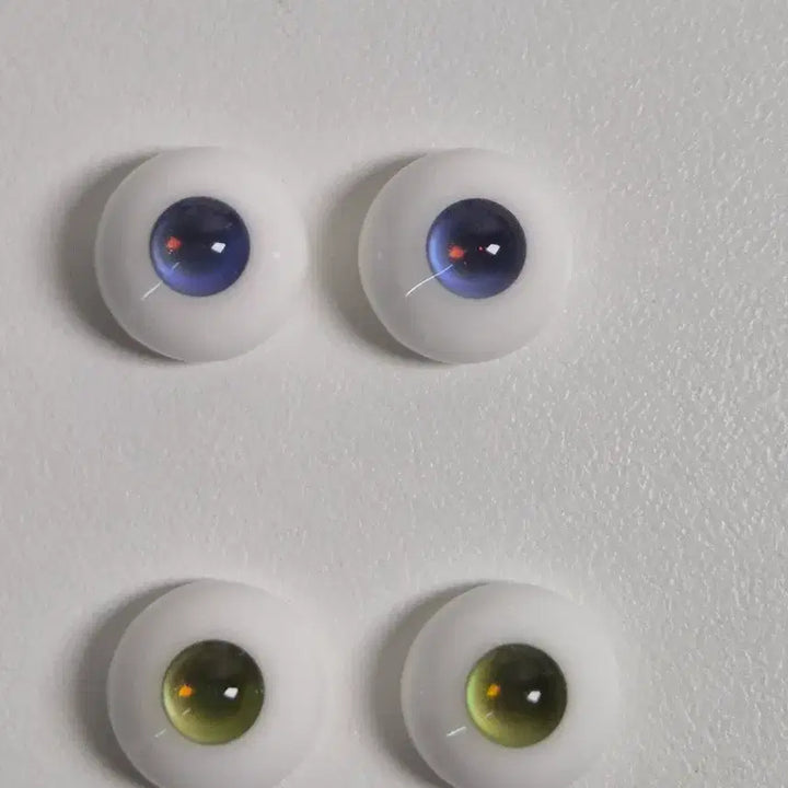 [BUNJANG] BJD Doll Eyes - 14mm Narrow (14s) Size - Blue &amp; Green Pair Set / 구관 bjd 14mm 네로우 (14s) 사이즈 청색 녹색 안구 두쌍