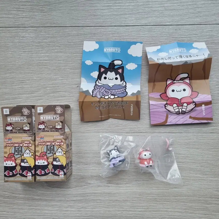[BUNJANG] Naruto Nyaruto Sasuke Sakura Figure Bundle Set / [일괄] 나루토 냐루토 사스케 사쿠라 피규어