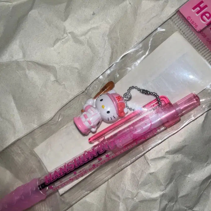 [BUNJANG] Vintage Hello Kitty Baseball Strap Pen / 고전키티펜/킽스/키티스트랩/야구키티