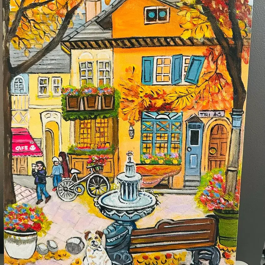 [BUNJANG] Autumn Landscape Oil Painting / 가을 풍경 유화 그림