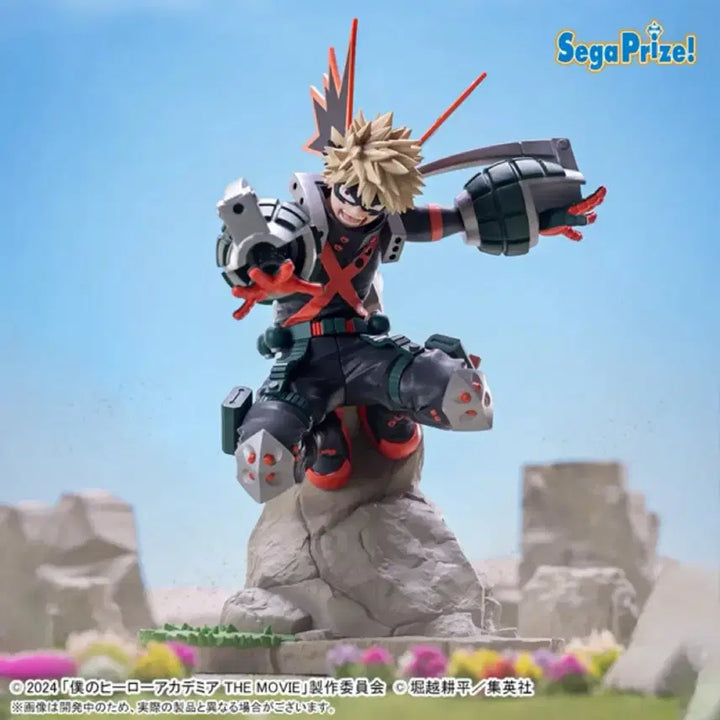 [BUNJANG] My Hero Academia Katsuki Bakugo Sega Cross Link Figure &amp; Juhang Can Badges Bundle Set / [피규어 캔뱃지 일괄] 히로아카 바쿠고 세가 크로스링크 피규어+십걸 배지
