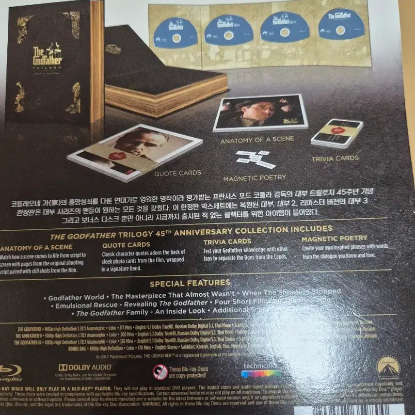 [BUNJANG] The Godfather 45th Anniversary Limited Edition Blu-ray Box Set / 대부 45주년  한정판 블루레이